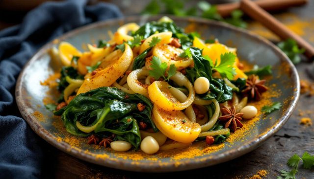 Blettes à l'indienne : recette savoureuse et exotique