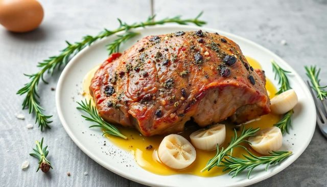 Recette de rôti d'agneau à l'ail et romarin