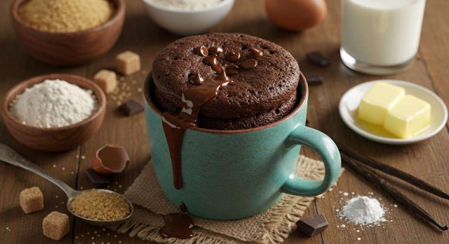 Mug Cake Cookie aux Pépites de Chocolat : recette Facile et Gourmande