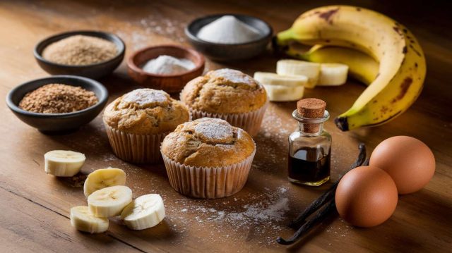 Recette de muffins moelleux aux bananes