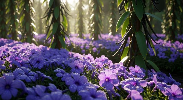 Entre fleurs violettes et parfum de vanille, cette plante transforme l'atmosphère du jardin